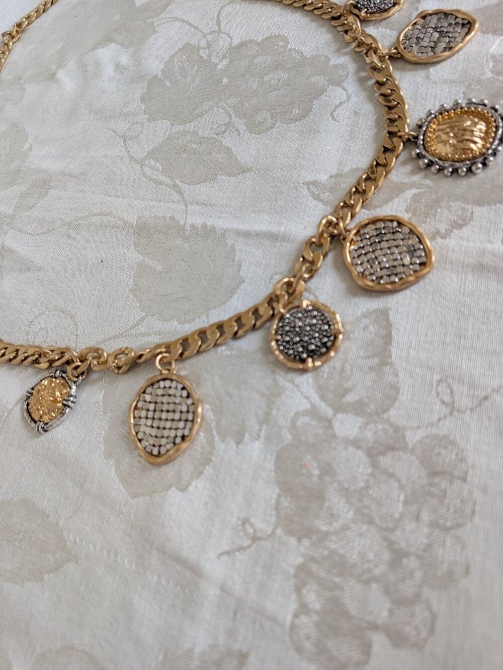 ZARA Medallion Belt Gold & Silver tone Chain 37" 38"